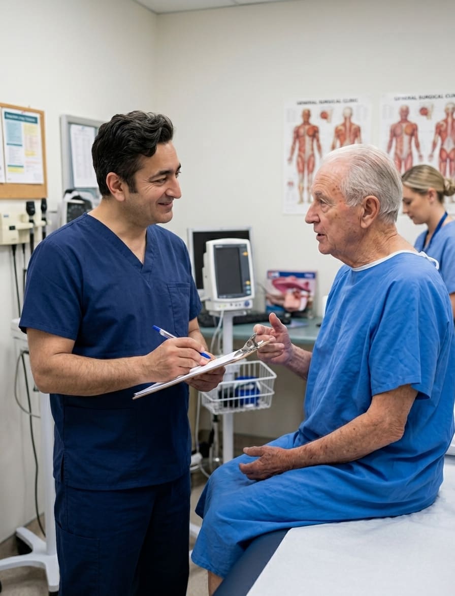 A consultation in a surgical clinic